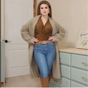 ZARA RIB KNIT CARDIGAN